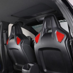Red Carbon fiber Seat Back Decal Trim Sticker For Seat Leon 2008-12