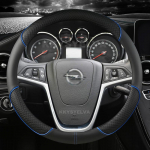 PU Leather Car Steering Wheel Cover For Opel Mokka 2013-2016 Opel ignia 2009-2013 Astra J 2010-2015 Meriva Auto Accessories sinine