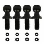 Qty 4 10MM Ball Studs with Hardware, 5/16 -18 Thread x 5/8 Long Shank Ball