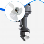 Outboard Propeller White Replacement Accessories Easy to Install 3 Blade Compatible Boat Motor Part