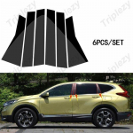 Honda CRV CR-V 5. p&otilde;lv 2017- jaoks 6 tk L&auml;ikiv must Autoakna Ukse B C-piilari Katte Liist S&uuml;sinikkiust Kroom PC Kleebis must