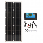 30W P&auml;ikesepaneel IP65 Veekindel 12V 24V Adaptiivne K&otilde;rge V&otilde;imsusega &Uuml;lelaadimiskaitsega Matkaautole Autole Paadile Haagisele 10A