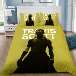 R&auml;ppar T-Travis Scott Jack Voodipesukomplekt R&auml;ppar Tekikate Padjap&uuml;&uuml;r T&auml;iskasvanud Poiss T&uuml;druk Magamistoa Kaunistus Lapsed &Uuml;hekohaline Kahekohaline 135x200cm 2pcs