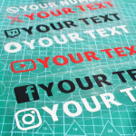 Text Car sticker My Name tagram Facebook WEBSITE X YouTube Channel Snapchat Twitch Motorbike Window Scooter Decal 15cm length h&otilde;be