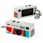Retro Mini v&otilde;tmehoidja p&ouml;idlakujuline kaamera 1080P HD videosalvesti Sisseehitatud v&auml;lklamp Automaatne teravustamine 0,96-tolline TFT-ekraan Kaasaskantav digitaalkaamera valge