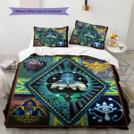 Zelda Legend Muster Voodipesu Tekikott Komplekt Tekikott Padjap&uuml;&uuml;r Kodu Kaunistus Kingitus (1 * tekikott + 2 * padjap&uuml;&uuml;ri, ilma s&uuml;damikuta) 135x200cm