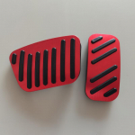 For Toyota Tundra Sequoia 2024 Car Accessories Aluminum Brake Accelerator Pedal Non-Slip Cover Non-Destructive tallation punane