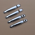 For Hyundai i20 2008 2009 2010 2011 2012 2013 ABS Carbon Fiber Door Handle Cap Cover Trims Decoration Sticker Car Accessories silver 2