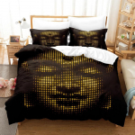 3D Buddha Voodipesukomplektid Tekikott Komplekt Padjap&uuml;&uuml;ridega &Uuml;heinimese T&auml;iskasvanu Kuninganna Kuningas Voodipesu Voodipesu EU Single(135*200cm)3pcs