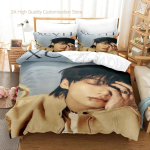 Jeon Jung Kook Album Voodipesu komplekt &Uuml;heinimese Twin T&auml;iskasvanu Queen King Suuruses Voodikomplekt Laste Poiste Magamistuba Tekikoti komplekt Voodilina komplekt 2-2 150*200cm 3pcs