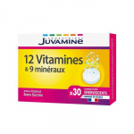 Juvamine 12 Vitamines et 9 Min&eacute;raux 30 comprim&eacute;s effervescents