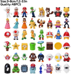 3-48 tk/komplekt Mario Bros printsess Peach Bowser Goomba figuurid m&auml;nguasjad armsad anime Donkey Kong Yodhi Boo Toad mudelnukud s&uuml;nnip&auml;evakingitused