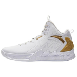 Anta Slip Resistant Abrasion Resistant Mid top Basketball Shoes Men's White Gold 112521621U-1 43
