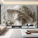 3D loov tapeet kaasaegne reljeefskulptuur seinamaal elutuba magamistuba s&ouml;&ouml;gituba kunstiseinapaber 200 cm(W) x 140 cm(H)