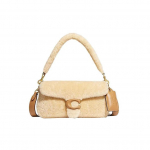 COACH Pillow 26 detachable pendant buckle opening and closing wool leather handbag messenger bag women's yellow Basic Set (Bag+Dust Bag)