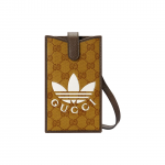 Gucci X Adidas Originals koost&ouml;&ouml; logo print nahast ja l&otilde;uendist &otilde;lakott Meeste kotid Kollane Pruun 702203-UVSAT-7267 Box(Basic Set+Box)