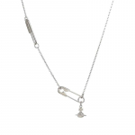 Vivienne Westwood Kirjaklamber Disain Kaelakee Naiste kaelakee H&otilde;be 630203F701P019 Basic Packaging-Dust Bag+Box