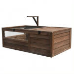 Konnakast - BF31 - 97 x 57 x 51 cm - Ilmastikukindel puit - Kokkupandav katus, lambi konks