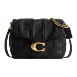Coach Times Square Tabby 26 Tepitud Logoga Nahast Crossbody Kott Keskmine Naiste kotid Must CW630-B4BK Basic Set (Bag+Dust Bag)