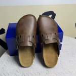 Nahast Sandaalid Meestele Kingad Mees ja Naised Kevadel ja S&uuml;gisel Mugavad &Otilde;ues Retro Vabaaja Libisemiskindlad Rannik Meeste Sandaalid 36 h&otilde;be