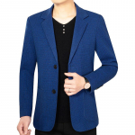 Meeste S&uuml;gisr&otilde;ivad Bleiserid Mantlid Ka&scaron;miir &Auml;ri vabaaja Bleiserid Jakid Meestele Slim Fit Bleiserid Meeste riided 4XL L sinine