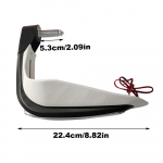 Kukkumisvastane Off-Road Mootorratta Lenksikaitse Sisseehitatud LED ATV ATV Elektriauto Signaal Lenksik&auml;epide Mootorratta K&auml;ekaitse valge