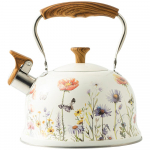 V&auml;ike v&auml;rske aia vilega veekeetja Euroopa roostevabast terasest veekeetja 3L uus lillekujuline vilega pott 3 l floral whistling kettle