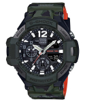 Casio meeste roostevabast terasest 200M veekindel analoog l&ouml;&ouml;gikindel kvartsikell GA-1100SC-3A roheline