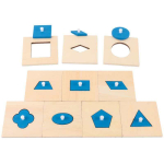 10tk Komplekt Puust Geomeetriline Naelaplaat Montessori Matemaatika Vahendid Hariduslikud Kuju Sobitamise M&auml;nguasjad Lastele Poistele T&uuml;drukutele beige