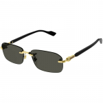 Gucci logo ebakorrap&auml;rase kujuga p&auml;ikeseprillid Meeste p&auml;ikeseprillid Kuldne GG1221S001GOLDBLACKGREY001 Dust Bag+Eyeglass Case (Random Color)
