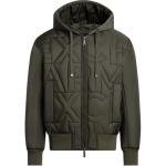 Emporio Armani S&uuml;gis/Talv 24 &Uuml;hev&auml;rviline Ruudukujuline Kapuutsiga T&otilde;mblukuga Pikkade Varrukatega Puuvillane Jakk Meeste jakid Oliiviroheline 6DZB11-ZN4XZ-1897 XXL gray