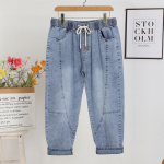 Suuruses K&otilde;rge Elastsusega Naiste Suvised L&uuml;hikesed Sirge S&auml;&auml;rega Teksap&uuml;ksid T&auml;iustatud Mugavuse jaoks 4XL denim sinine v&auml;rv
