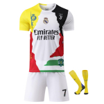 Real Madrid Ronaldo Laste Jalgpallis&auml;rk 140-150cm Mitmev&auml;rviline Hingav Kiiresti Kuivav Treening Spordir&otilde;ivad 100-110 CM