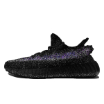 Adidas Originals Yeezy Boost 350 V2 Baby's Breath Galaxy Fabric Cushioning Breathable Low top Casual Shoes Unisex HQ4540(Team499--) 39⅓ black