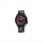 SEIKO xONEPIECE &uuml;hiselt toodetud mudel seiko5 One Piece Automaatne silikoonrihm meestele ja naistele sama stiiliga must sihverplaat SRPH65K1 must