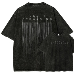 Death Stranding UusMudel Pesitud T-s&auml;rk Anime Armastaja Isikup&auml;rane R&otilde;ivad &Uuml;le suur Aastaringselt kandmiseks Unisex kuum toode pehme M black