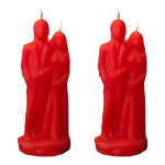 Abieluk&uuml;&uuml;nal Hecate Jyotish M&uuml;stiline pood Dekoratiivne sojavaha segu k&uuml;&uuml;nal "Pack-Of-1" punane