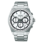 SEIKO SELECTION S-seeria Meeste kvartsstopperi kell Mudel SBTR031 Valge roostevabast terasest disain white
