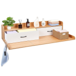Pesumasina-kuivati t&ouml;&ouml;pind riiuliga, 137x69,9cm Puidust pesumasina ja kuivati pealisplaat 2 sahtli ja 2 konksuga, Pesumasina pealisplaat pesuruumile