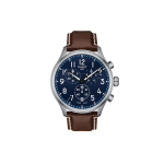 Tissot Chrono XL Vintage Series Kvartsmehhanismiga 100 Meetrit Veekindel Kell 45 mm Sinine sihverplaadi Roostevabast terasest korpus Nahkrihm T116.617.16.042.00 Regular Watch Box,Blue Dial