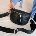 Yogodlns Fashion krokodillimustriga &otilde;lakott Naiste PU-nahast sadulakott Crossbody k&auml;ekoti kott 24*8*17cm