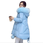 Naiste talvine puuvillast polsterdatud mantel Korea versiooniga paksendatud keskmise pikkusega suure suurusega paksu M kapuutsiga A-l&otilde;ikeline mantlikujuline puuvillast polsterdatud jakk 6XL gray
