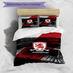 Middlesbrough F.C. Tr&uuml;kitud Mustriga Tekikottide Komplekt &ndash; sisaldab 1 tekikotti ja 2 sobivat padjap&uuml;&uuml;ri Magamistoa sisustus J&otilde;ulukingitused 135cm*200cm