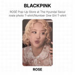 BLACKPINK ROSE ROS&Eacute; Pop-Up Store The Hyundai Seoulis rosie foto T-s&auml;rk/Number One Girl T-s&auml;rk Ametlik fotokaart ROSE