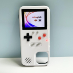 Laetav videom&auml;ngukonsooli &uuml;mbris I Phone 13 12 Pro Max jaoks Retro m&auml;ngutelefoni &uuml;mbris Game Boy jaoks Opp Bag&for iPhone XR valge