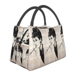Audrey Hepburn Isooleeritud L&otilde;unakkott Naistele Bento Hoiustamiseks Toidukarbid Kaasaskantav Konteiner Jahuti Termiline L&otilde;unakkott Kandekott One Size