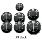 7 tk Auto Kapoti Eesmine Tagumine Pagasiruumi Embleem M&auml;rk BMW originaallogo t&auml;iesti must E36 E46 E53 E90 E60 E93 E87 G01 G20 X3 X5 F30 F20 X6 45-82x2-68x4