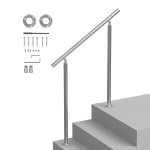 VEVOR V&auml;listrepi k&auml;sipuud, 39,4 tolli / 100 cm pikkune trepik&auml;sipuu komplekt, &uuml;leminekuga roostevabast terasest k&auml;sipuud paigalduskomplektiga 100 x 8.7 x 106 cm