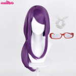 Kvaliteetne Kamishiro Rize Cosplay Parukas 70cm Lilla Kuumakindel S&uuml;nteetiline Juus Rize Kamishiro Parukad + Parukakate blue