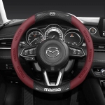 38CM s&uuml;sinikkiust nahast rooliratta kate Mazda 2 3 CX5 CX30 CX8 CX3 Mazda2 6 5 CX9 BT50 jaoks Autotarvikud veinipunane v&auml;rv